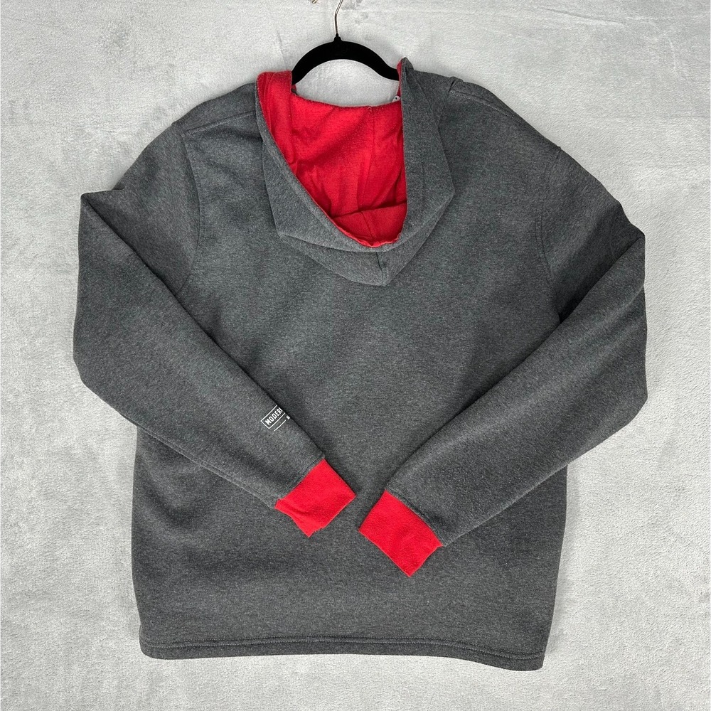 St. Louis Cardinals Full Zip Hoodie Men's XL Gray Red Logo Baseball Sweatshirt - Picture 8 of 10